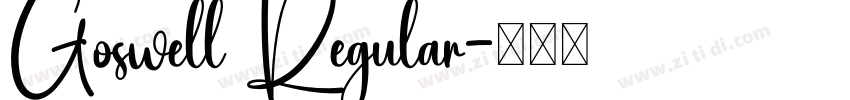 Goswell Regular字体转换